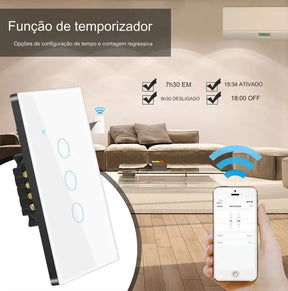 Explore o futuro da automação residencial com o Interruptor Inteligente SmartTouch da Organize Já. Este dispositivo não é apenas um interruptor, mas uma peça chave para transformar sua casa em um ambiente inteligente. Da loja lojaorganizeja.com