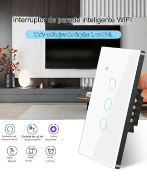 Explore o futuro da automação residencial com o Interruptor Inteligente SmartTouch da Organize Já. Este dispositivo não é apenas um interruptor, mas uma peça chave para transformar sua casa em um ambiente inteligente. Da loja lojaorganizeja.com