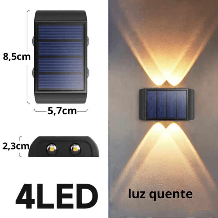 Ilumine sua área externa com estilo e eficiência utilizando a Arandela de Parede Solar Lux, uma solução sustentável que combina funcionalidade e design moderno para destacar qualquer ambiente ao ar livre. Da lojaorganizeja.com