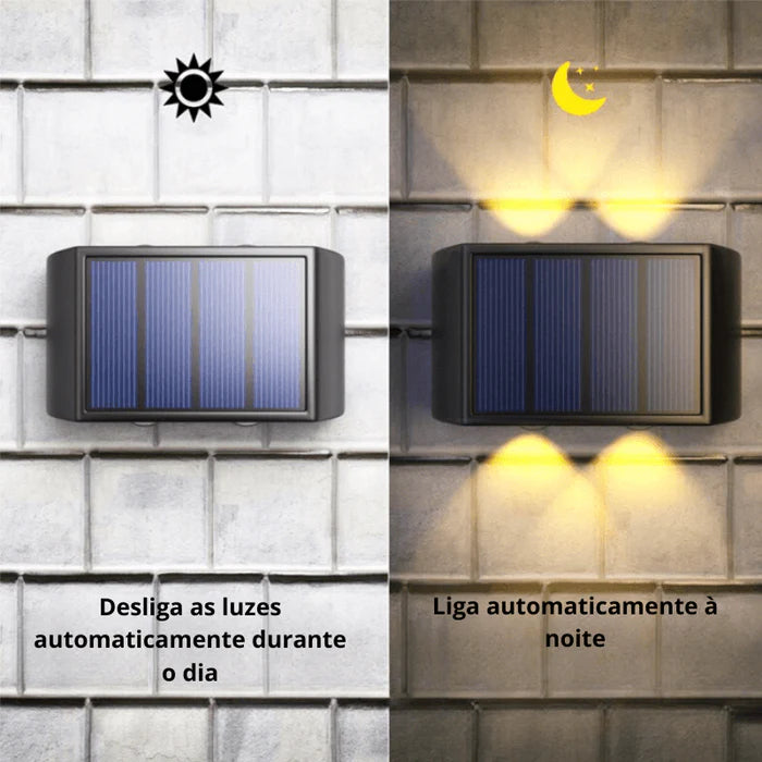 Ilumine sua área externa com estilo e eficiência utilizando a Arandela de Parede Solar Lux, uma solução sustentável que combina funcionalidade e design moderno para destacar qualquer ambiente ao ar livre. Da lojaorganizeja.com