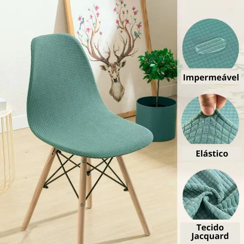 Atualize suas cadeiras com estilo e proteção usando a Capa Decorativa Impermeável para Cadeira Eames Eiffel, projetada especialmente para um ajuste perfeito e uma aparência sofisticada. Da lojaorganizeja.com