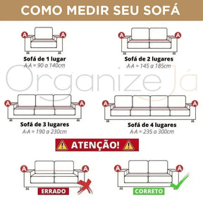 Capa Protetora para Sofá Impermeável Antiderrapante ProtecPlus™ - Proteção Total com Conforto e Praticidade. Da lojaorganizeja.com