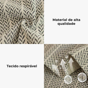 Transforme seu sofá com a Cobertura para Sofá com Textura de Espinha de Peixe Anti-Arranhões, perfeita para quem busca estilo e funcionalidade.  Da lojaorganizeja.com