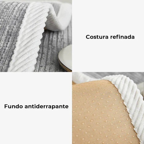 Renove e proteja seu sofá com a Cobertura para Sofá Anti-Arranhões de Chenille Listrado Simples. Da lojaorganizeja.com