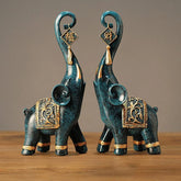 Escultura Decorativa Par de Elefante da Sorte. Da lojaorganizeja.com