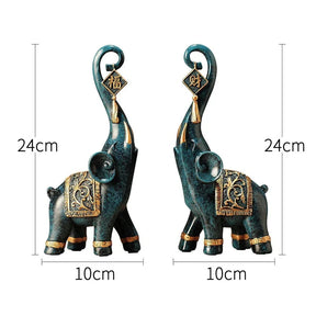 Escultura Decorativa Par de Elefante da Sorte. Da lojaorganizeja.com