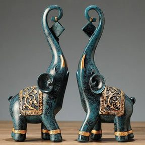 Escultura Decorativa Par de Elefante da Sorte. Da lojaorganizeja.com