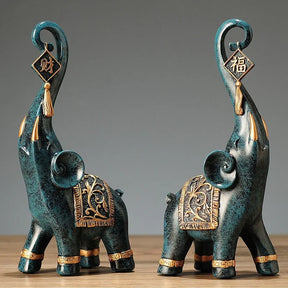 Escultura Decorativa Par de Elefante da Sorte. Da lojaorganizeja.com