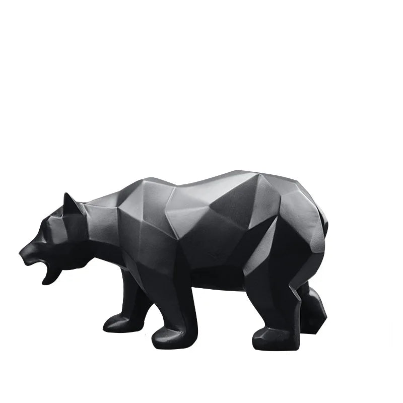 A Escultura Decorativa Urso Geométrico é uma peça de arte moderna que combina a força e a majestade do urso com um design geométrico inovador.  Da lojaorganizeja.com