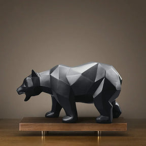 A Escultura Decorativa Urso Geométrico é uma peça de arte moderna que combina a força e a majestade do urso com um design geométrico inovador.  Da lojaorganizeja.com