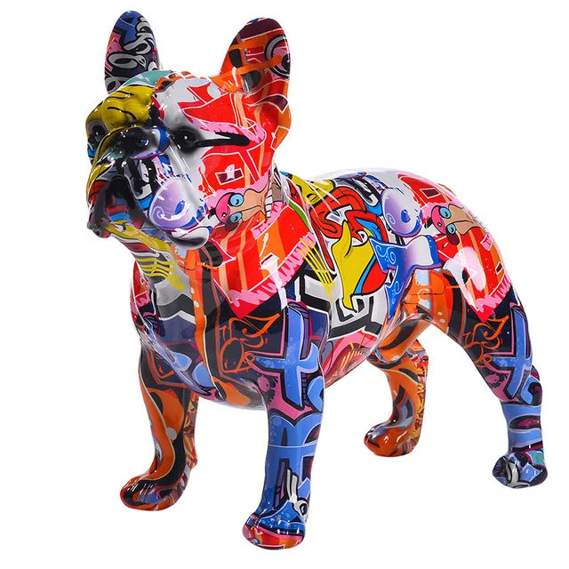 Adicione personalidade e estilo à sua casa com a Estátua Decorativa Bulldog Grafite. Da lojaorganizeja.com