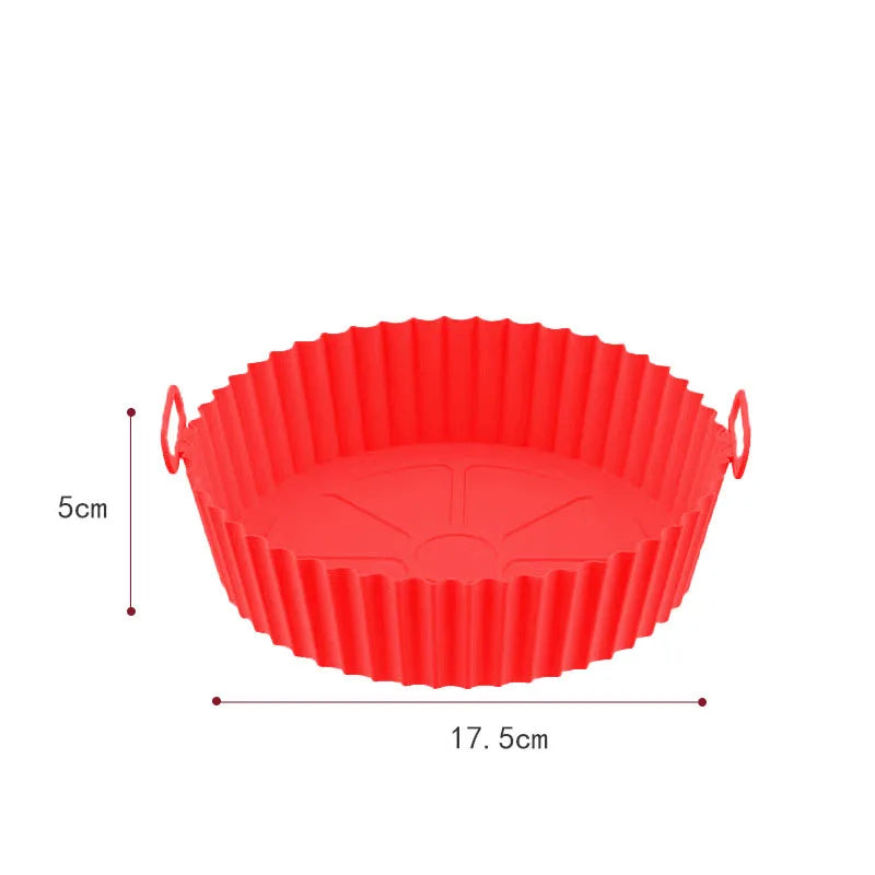 Prepare seus pratos com praticidade! Forma de Silicone para Airfryer. Versátil e fácil de limpar. Da lojaorganizeja.com