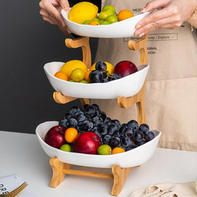 Fruteira de Mesa em Bambu - Exclusividade Organize Já