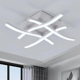 Luminária de Teto para Sala Minimalista linhas limpas e uma aparência despojada, esta luminária de teto complementa a estética minimalista da sua sala sem sobrecarregar o ambiente. Da lojaorganizeja.com 