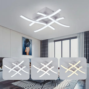 Luminária de Teto para Sala Minimalista linhas limpas e uma aparência despojada, esta luminária de teto complementa a estética minimalista da sua sala sem sobrecarregar o ambiente. Da lojaorganizeja.com 