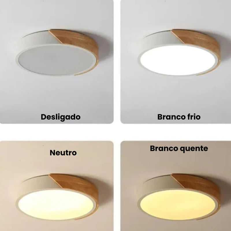 Modernidade e praticidade se unem na Luminária de Teto Plafon Smart LED com Controle Remoto, projetada para trazer conforto e elegância a qualquer ambiente. Da lojaorganizeja.com