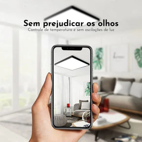 Transforme o ambiente da sua casa com a Luminária de Teto LED Smart Ultrafina, a combinação perfeita entre tecnologia de ponta e design minimalista. Da lojaorganizeja.com