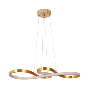 Transforme o ambiente com o charme elegante do Lustre Pendente Elos Infinity em Led. Da lojaorganizeja.com