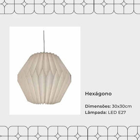 Ilumine seu espaço com o Lustre Pendente Origami Glow, uma peça inovadora que combina o charme do origami com a funcionalidade moderna. Da lojaorganizeja.com