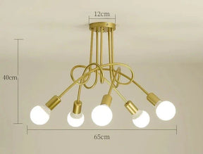 Estilo Marcante com Hastes Entrelaçadas: Eleve a decoração de qualquer ambiente com o Lustre Sputnik Entrelaçado LED, disponível em versões de 3 e 5 hastes. Da lojaorganizeja.com