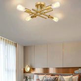 Adicione um toque de luxo e sofisticação ao seu ambiente com o Lustre de Teto Hashtag Flash Dourado LED.  Da lojaorganizeja.com