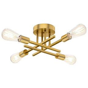 Adicione um toque de luxo e sofisticação ao seu ambiente com o Lustre de Teto Hashtag Flash Dourado LED.  Da lojaorganizeja.com