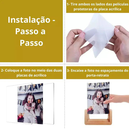 Guarde suas memórias de forma sofisticada com o Porta-Retrato Personalizado Duo. Da lojaorganizeja.com