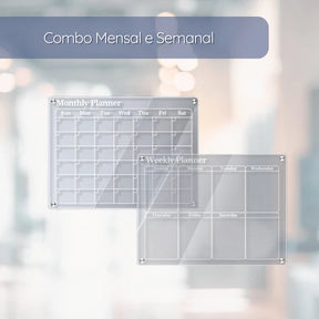 Organize suas tarefas com estilo e eficiência usando o Quadro de Planejamento em Acrílico. Ideal para ambientes de trabalho ou para sua casa, ele proporciona uma visualização clara e prática do seu dia a dia. Da lojaorganizeja.com