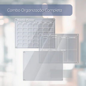 Organize suas tarefas com estilo e eficiência usando o Quadro de Planejamento em Acrílico. Ideal para ambientes de trabalho ou para sua casa, ele proporciona uma visualização clara e prática do seu dia a dia. Da lojaorganizeja.com