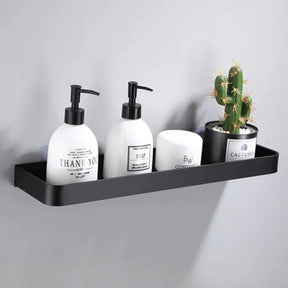 A Prateleira para Banheiro em Alumínio Preta, a solução perfeita para um banheiro moderno e organizado. Como esta plataforma combina funcionalidade e estilo, elevando o ambiente. Da loja lojaorganizeja.com