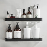 A Prateleira para Banheiro em Alumínio Preta, a solução perfeita para um banheiro moderno e organizado. Como esta plataforma combina funcionalidade e estilo, elevando o ambiente. Da loja lojaorganizeja.com
